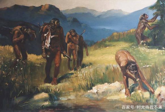 北京人狩猎场景想象图