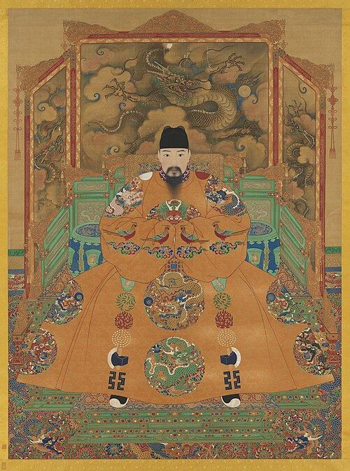 中兴明朝的明孝宗朱祐樘，台北国立故宫博物院藏