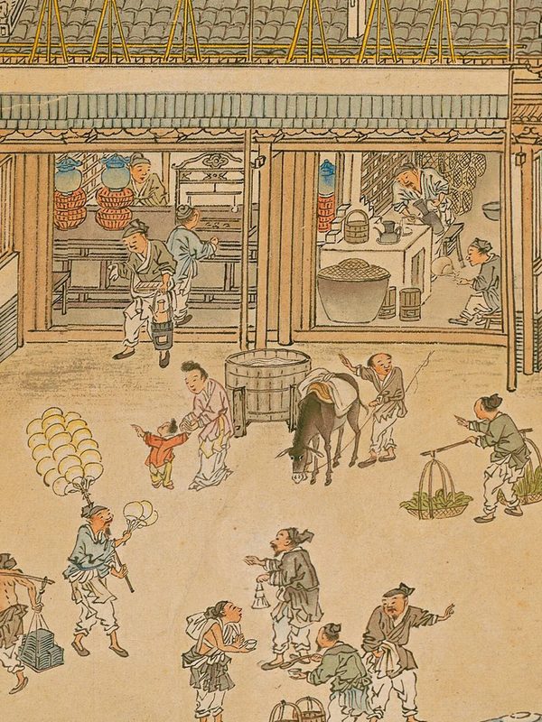 《前门街市图》（局部）