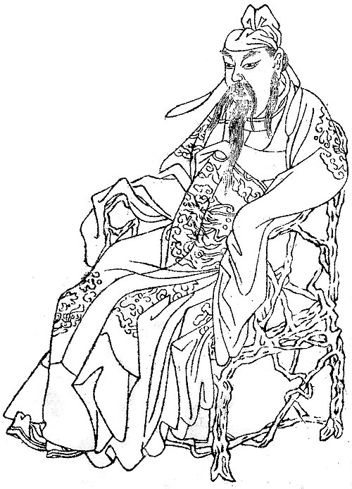 《晩笑堂竹荘画传》颜真卿像