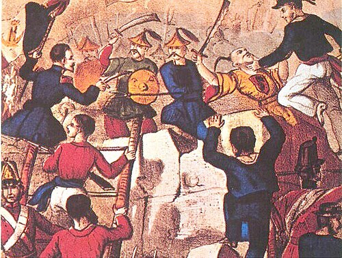 During the Second Opium War, the British and French forces entered Guangzhou.