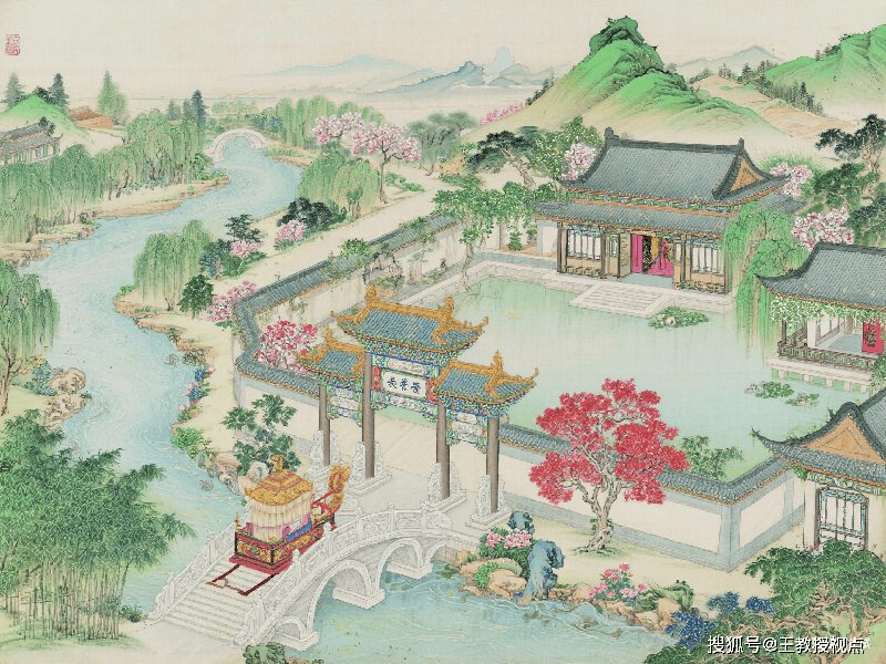 《大观园图》（局部）