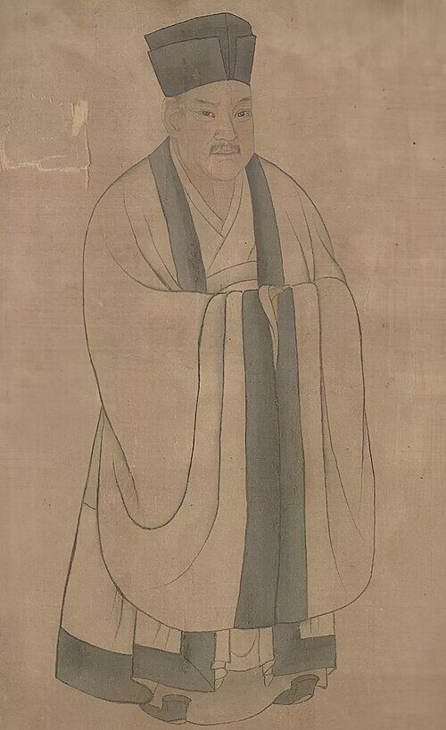 南宋·《八相图》中的秦桧全身立像，北京故宫博物院藏