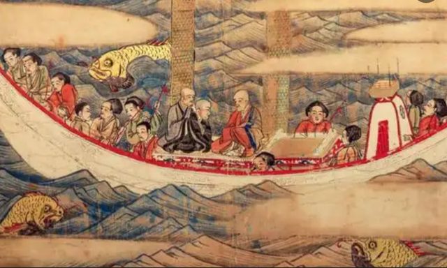 《弘法大师行状绘词》（日本僧人渡海入唐）