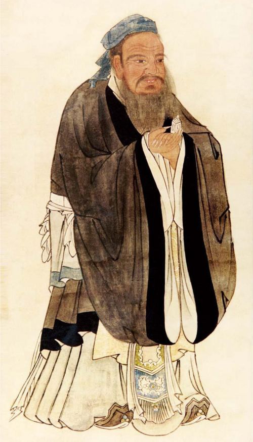 明代仇英所绘孔子像