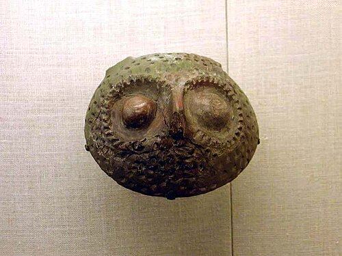 鸮面像，仰韶文化庙底沟类型陶器