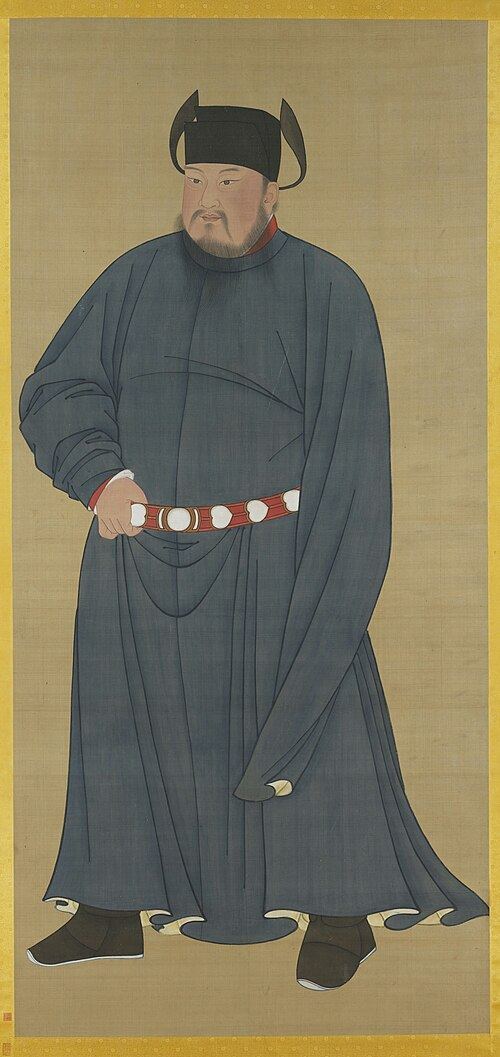 灭亡后梁，建立后唐的唐庄宗李存勗。在位期间国力强盛，屡次扩充领地，但因管理政事不当而亡于兵变