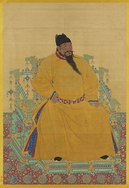 将明朝推向鼎盛的明成祖朱棣（在位：1402年－1424年），台北国立故宫博物院藏