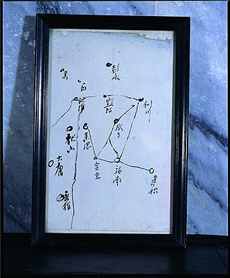 Military map of the Northern Expedition hand-drawn by Sun Yat-sen
