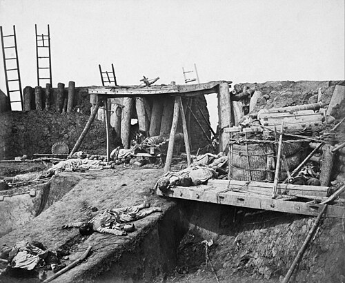 Interior of the Angle of Taku North Fort Immediately After Its Capture