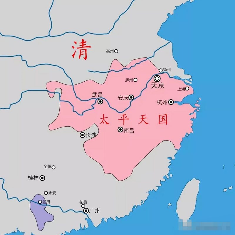 太平天国运动形势图