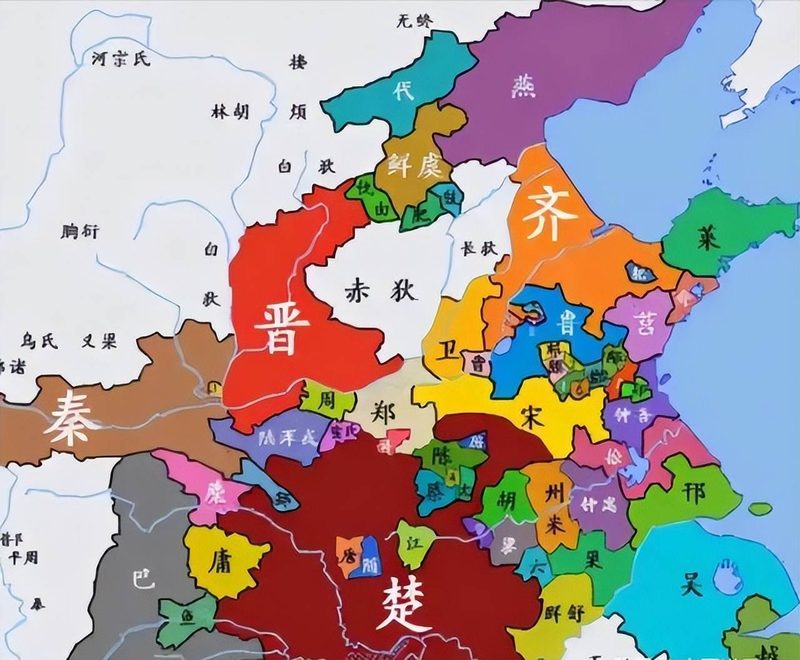 春秋争霸形势图
