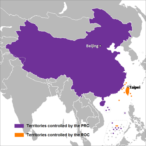 两岸现今分治实质控制地区
