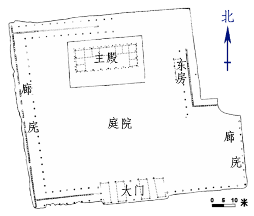 二里头一号宫殿平面图