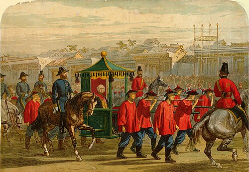 Elgin entered Beijing in a sedan chair