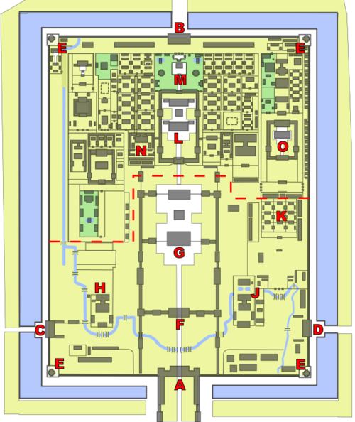 紫禁城示意图 - - - 在内廷（北侧）与外朝（南侧）的粗略的区分境界 @media all and (max-width:720px){.mw-parser-
