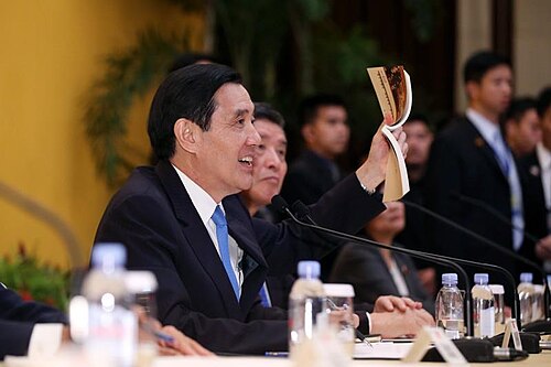 马英九召开会后国际记者会