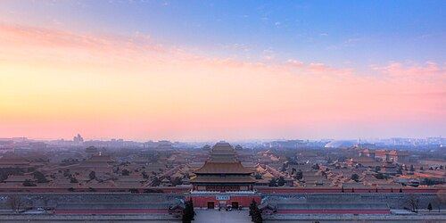 故宫（紫禁城）的全景视图