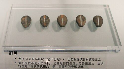 山西出土的商朝贝形古钱