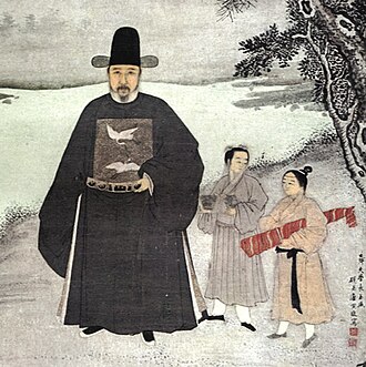 蒋顺福（1453-1504）肖像，现藏南京博物院。装修