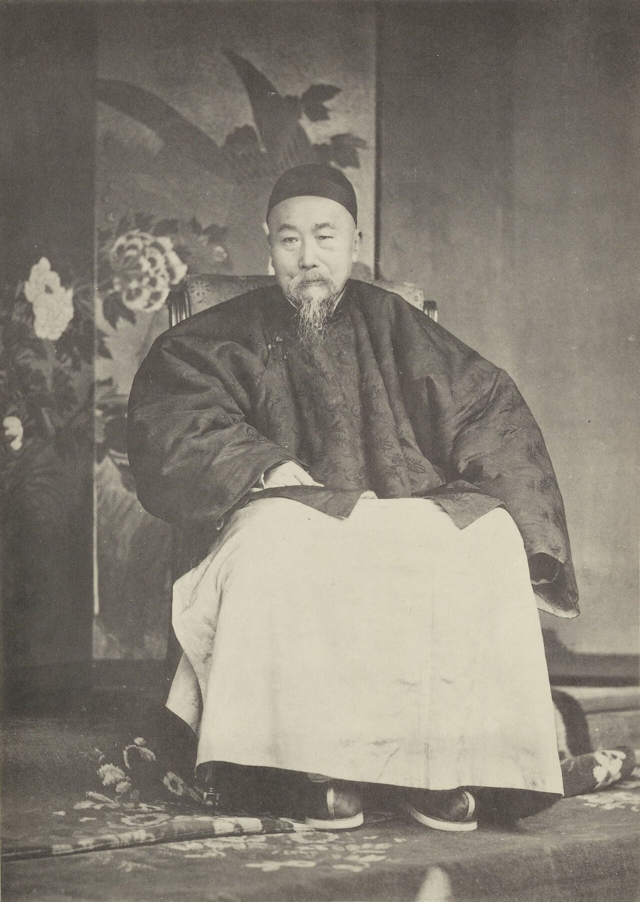 李鸿章，清光绪二十一年、日本明治二十八年（1895年）于日本签署《马关条约》期间